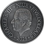 Pièce de monnaie en Argent 5 Dollars g 62.2 (2 oz) Millésime 2025 CLEOPATRA