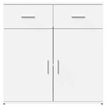 vidaXL Buffets 2 Pièces blanc 79x38x80 cm bois d’ingénierie