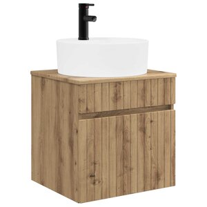 vidaXL Meuble de lavabo mural Chêne artisanal 49 x 44 5 x 65 cm