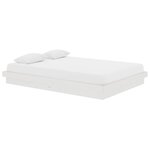 vidaXL Cadre de lit Blanc Bois massif 140x200 cm