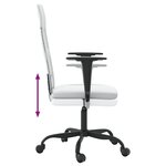 vidaXL Chaise de bureau réglable en hauteur blanc