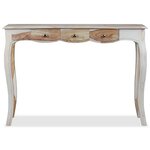 vidaXL Table console et 3 tiroirs Bois massif 110x40x76 cm