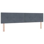 vidaXL Lit à ressorts avec matelas Gris foncé 200 x 200 cm tissu
