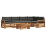 vidaXL Ensemble de canapés d'extérieur 6 pc Naturel et Anthracite