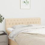 vidaXL Têtes de lit 2 Pièces Crème 72x7x78/88 cm Tissu