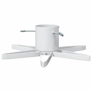 vidaXL Pied de Sapin de Noël 1.73 Blanc 49 x 49 x 15 5 cm Acier