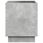 vidaXL Table de chevet avec LED infini gris béton 40x40x50 cm