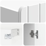vidaXL Armoire Murale Blanc brillant 59 x 31 x 64 cm Bois d'ingénierie