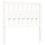 vidaXL Cadre de lit et tête de lit blanc 100x200 cm bois massif