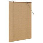 vidaXL Stores et Occultants avec des rideaux Marron Clair Bambou