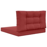 vidaXL Coussin de canapé d'extérieur 2 Pièces Bordeaux Polyester
