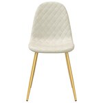 vidaXL Chaises à manger lot de 4 crème velours