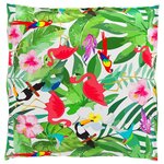 vidaXL Set de coussins de palette Floral 2 Pièces Jungle tropicale