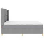 vidaXL Lit à ressorts avec matelas Gris clair 180 x 200 cm tissu