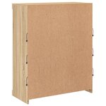 vidaXL Buffet avec lumières LED chêne sonoma 81x37x100 cm