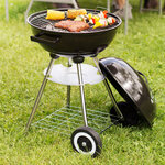 Tectake Barbecue charbon sur roues Ø 41,5 cm