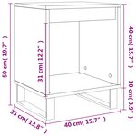 vidaXL Table de chevet Blanc 40x35x50 cm Bois d’ingénierie