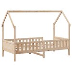 vidaXL Cadre de lit d'enfants forme de maison 90x200cm bois massif pin