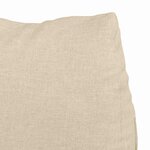 vidaXL Coussin de Dos Crème 45 x 20 x 35 cm tissu