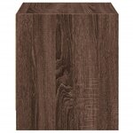 vidaXL Table de chevet avec porte en verre chêne marron 35x37x42 cm