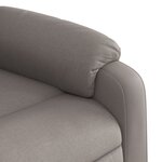 vidaXL Fauteuil inclinable électrique taupe tissu