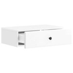 vidaXL Table d'appoint murale Blanc brillant 59 x 34 5 x 17 cm