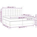 vidaXL Sommier à lattes de lit matelas et LED Marron foncé 200x200 cm