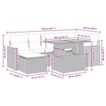 vidaXL Salon de jardin 8 Pièces avec coussins noir résine tressée