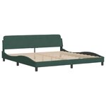 vidaXL Cadre de lit sans matelas vert foncé 200x200 cm velours