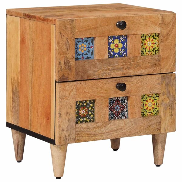 vidaXL Cabinet de chevet avec tiroir Naturel 40 x 33 5 x 46 cm