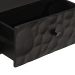 vidaXL Table console noir 90x30x76 cm bois massif de manguier et fer