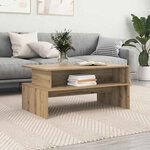 vidaXL Table basse chêne artisanal 90 x 55 x 42.5 cm Bois d'ingénierie