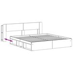 vidaXL Cadre de lit avec rangement avec tête de lit Blanc 180 x 200 cm