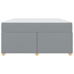 vidaXL Cadre de lit avec matelas Gris clair 160 x 200 cm tissu