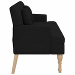vidaXL Banc avec coussins noir 113x64 5x75 5 cm tissu