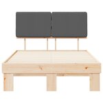 vidaXL Cadre de lit avec tête de lit rembourrée Gris foncé