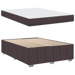 vidaXL Cadre de lit avec matelas Marron foncé 140 x 200 cm tissu