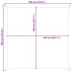 vidaXL Voile d'ombre Orange et marron 7 x 7 m 100   polyester Oxford