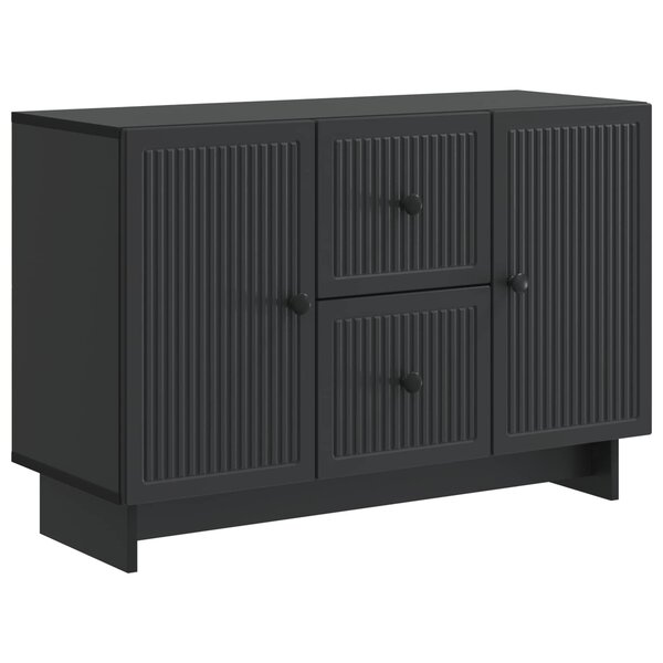 vidaXL Buffet avec tiroir Noir 89 x 34 5 x 60 cm Bois d'ingénierie