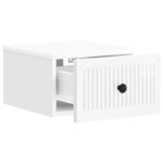 vidaXL Cabinet de chevet mural 2 Pièces Blanc brillant 33 x 34 5 x 20 cm