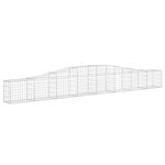 vidaXL Paniers à gabions arqués 10 Pièces 400x30x40/60 cm Fer galvanisé