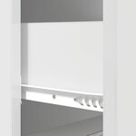 vidaXL Armoire à tiroirs Blanc brillant 33 x 34 5 x 87 cm