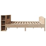 vidaXL Lit bibliothèque sans matelas 200x200 cm bois massif de pin
