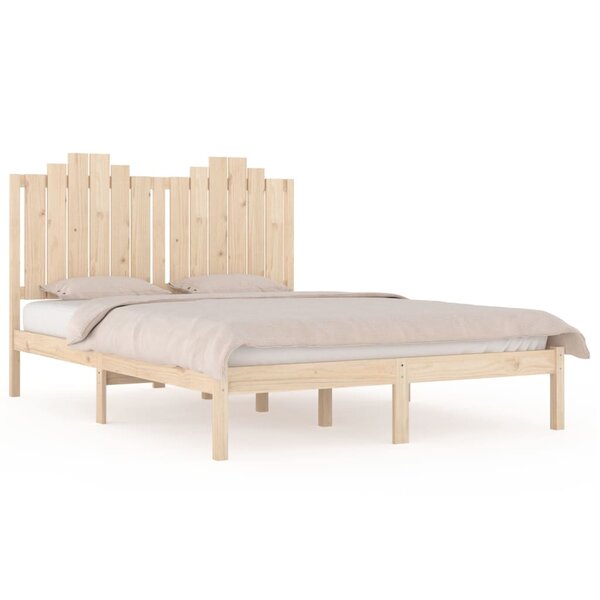 vidaXL Cadre de lit Bois de pin massif 140x190 cm