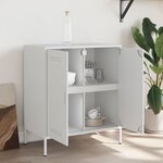 vidaXL Buffet blanc 68x39x79 cm acier