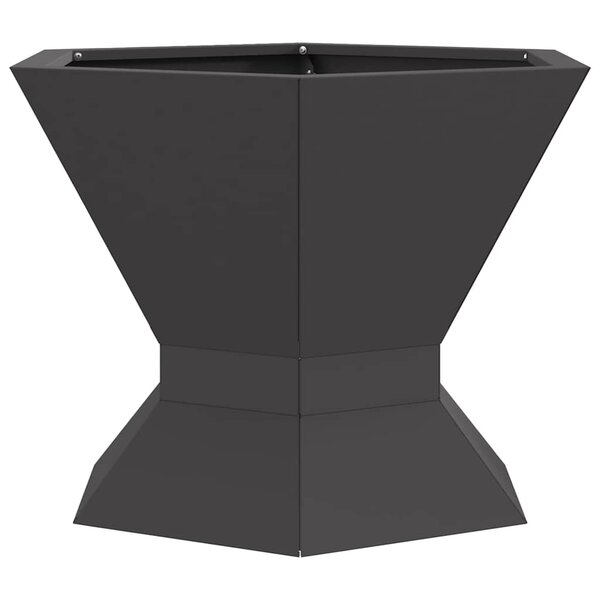 vidaXL Brasero Noir 50 x 50 x 40 cm Acier patiné