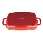 Plat en fonte rectangulaire 2.8 l rouge - vogue -  - fonte2.8oui 390x55mm