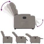 vidaXL Fauteuil inclinable électrique taupe tissu
