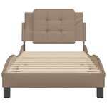 vidaXL Cadre de lit sans matelas Zadar cappuccino 80x200 cm similicuir