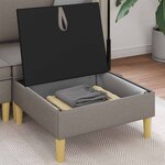 vidaXL Pouf avec Rangement Taupe 70 x 70 x 40 cm Tissu
